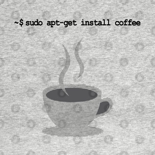 sudo apt-get install coffee Funny Linux Command by alltheprints